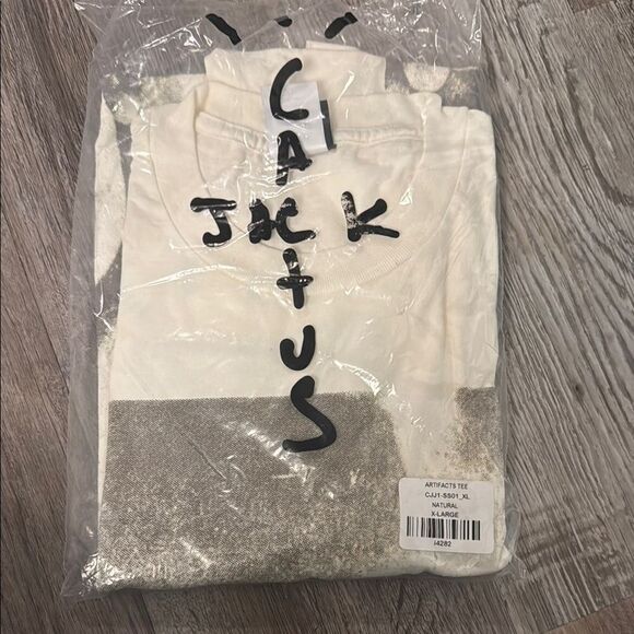 Cactus Jack by Travis Scott Mens Artifacts T-Shirt CJJ1-SS01 Natural Size XL NWT - Picture 4 of 8